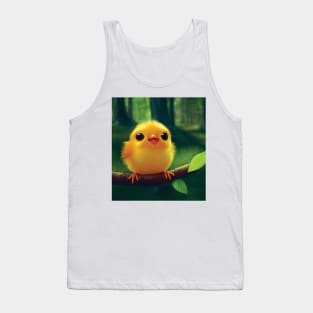 Cute Fluffy Chick or Baby Yellow Bird Tank Top